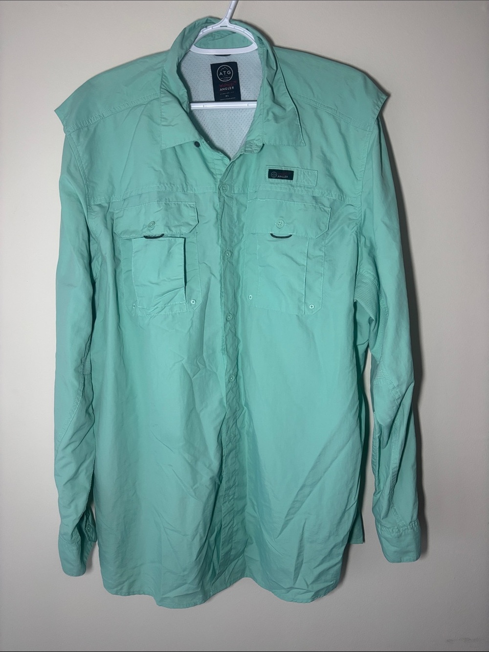 Wrangler Men's Mint Green Lightweight Angler Shirt Jacket